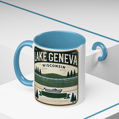 Vintage Lake Geneva Accent Coffee Mug