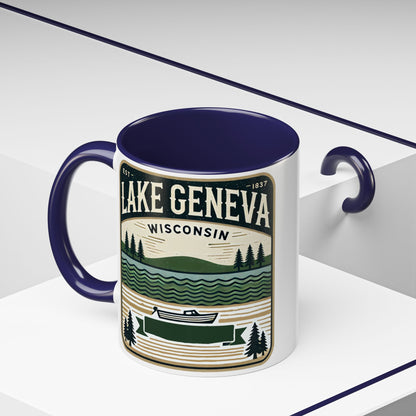 Vintage Lake Geneva Accent Coffee Mug