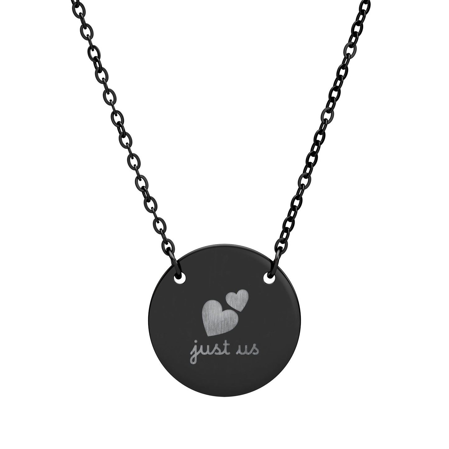 Just Us — Engraved Circle Necklace