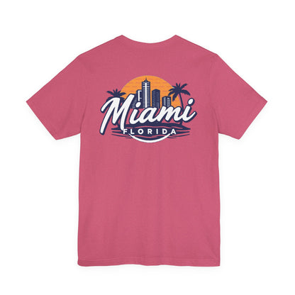 Retro Miami Unisex Jersey Short Sleeve Tee