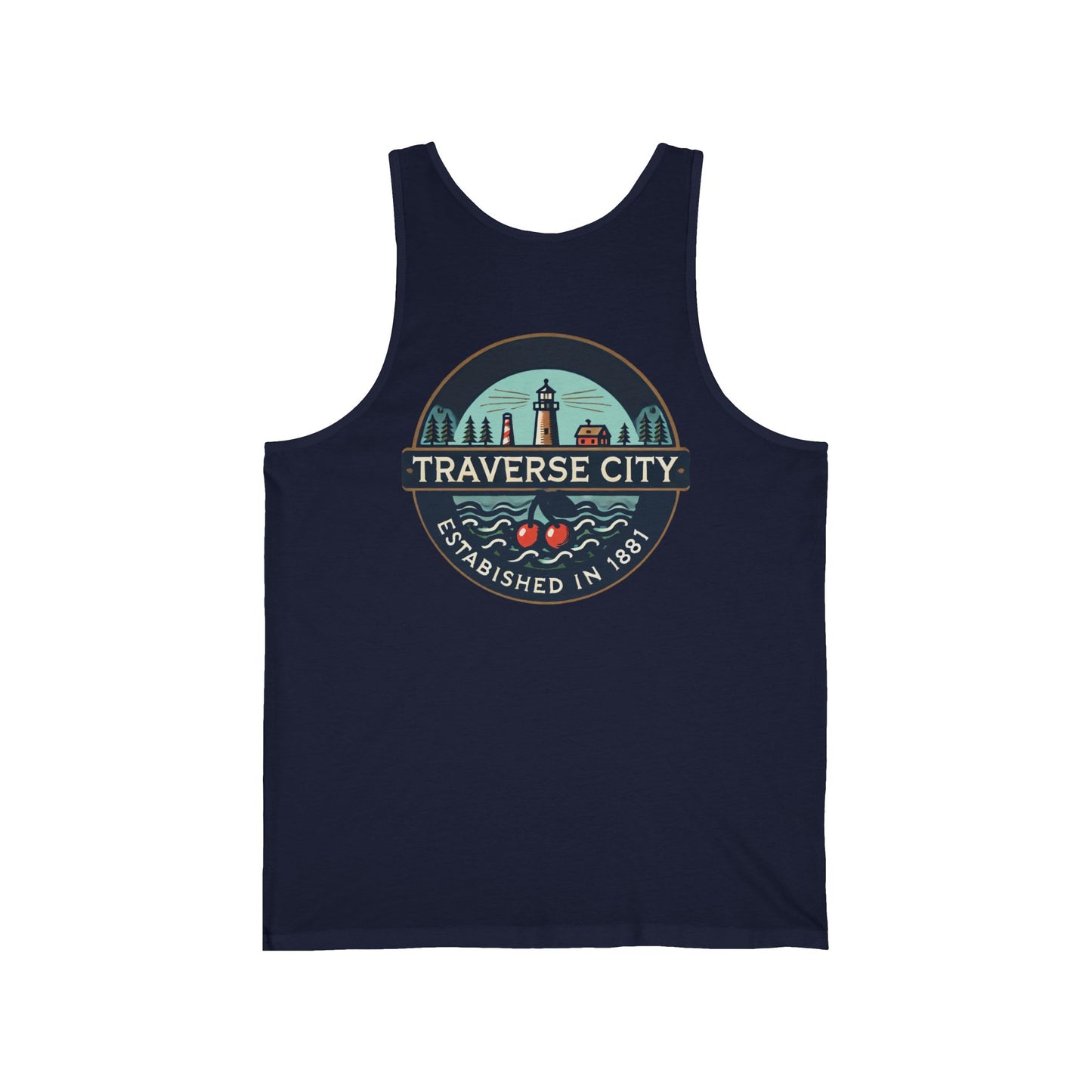 Vintage Traverse City Unisex Jersey Tank