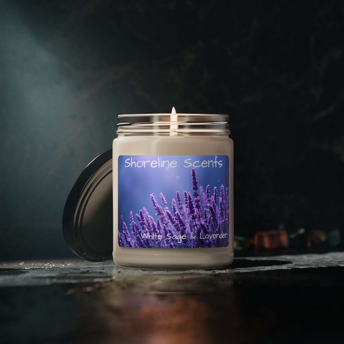 White Sage & Lavender Scented Candle (Soy Wax)