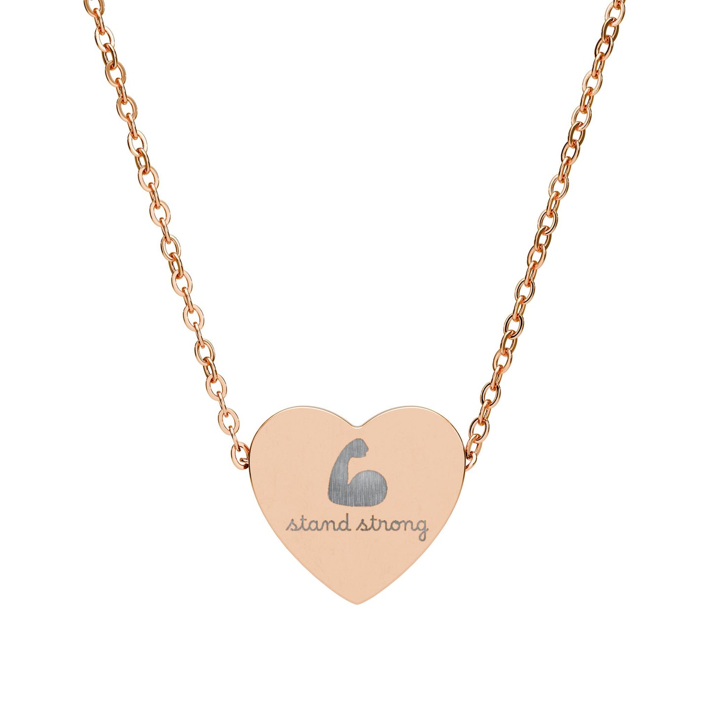 Stand Strong — Engraved Heart Necklace