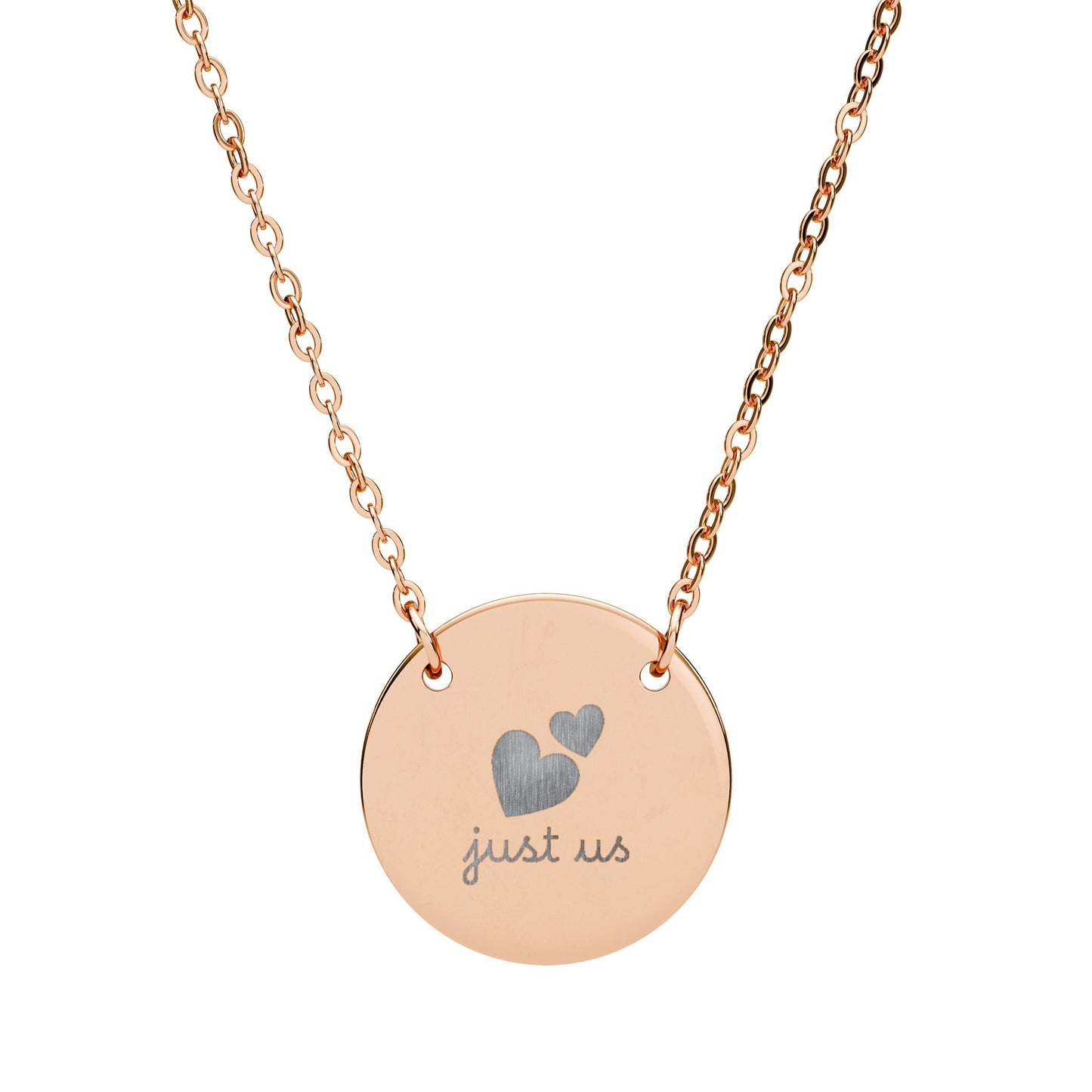 Just Us — Engraved Circle Necklace