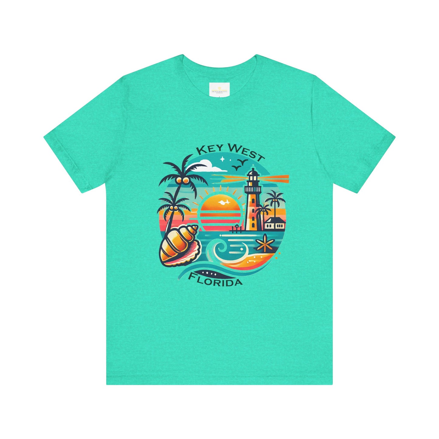 Vibrant Key West Jersey Short Sleeve Tee