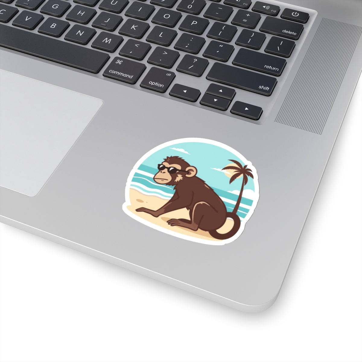 Beach Monkey Kiss-Cut Sticker