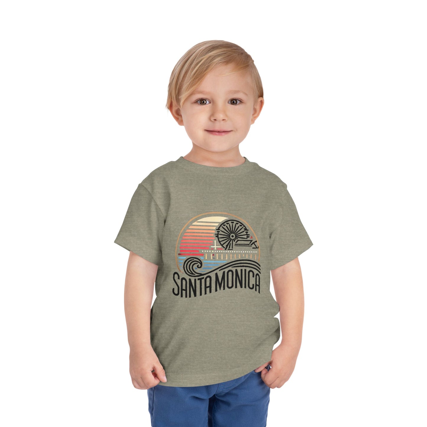 Vibrant Santa Monica Toddler Short Sleeve Tee