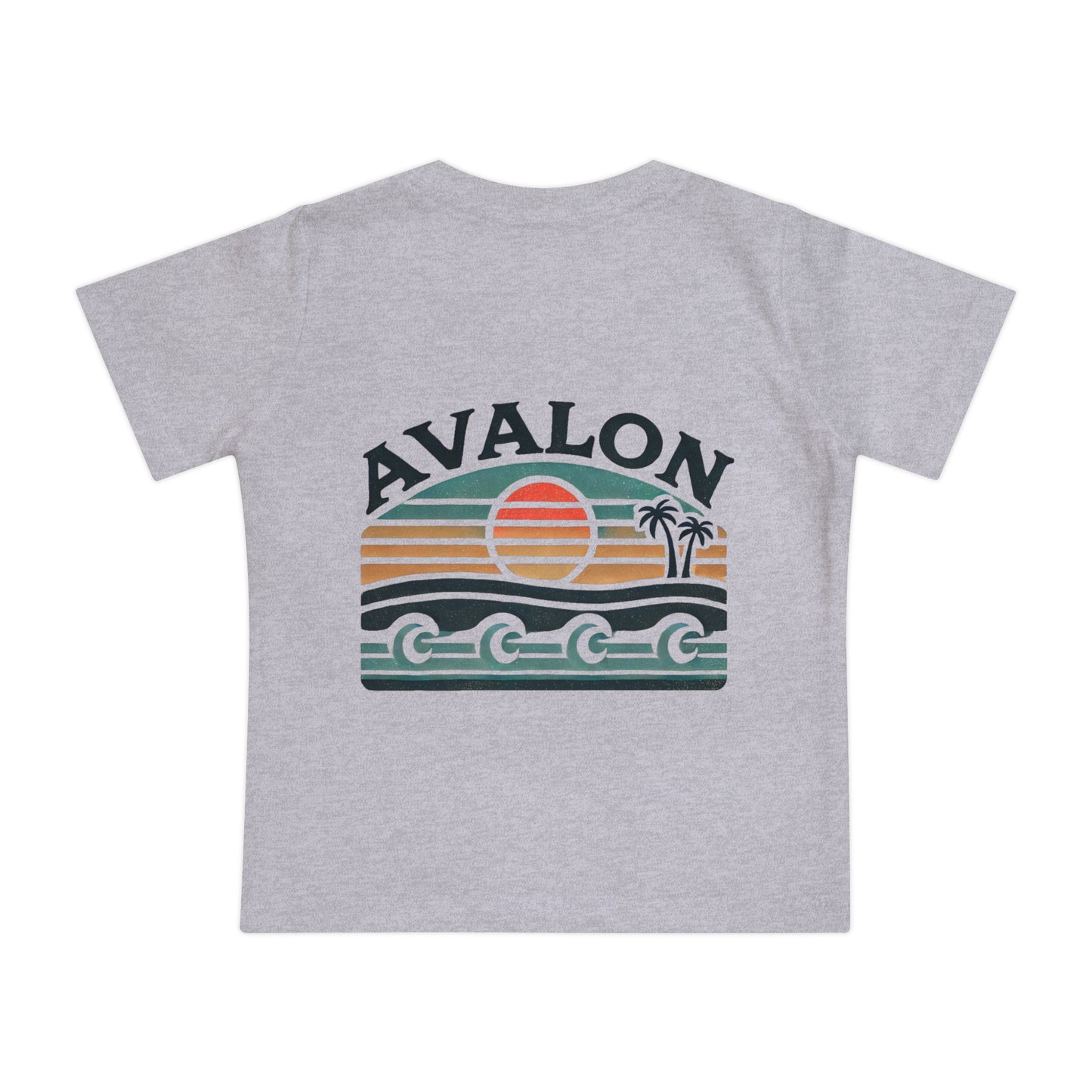 Retro Avalon Sunset Unisex Baby Short Sleeve T-Shirt