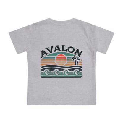 Retro Avalon Sunset Unisex Baby Short Sleeve T-Shirt