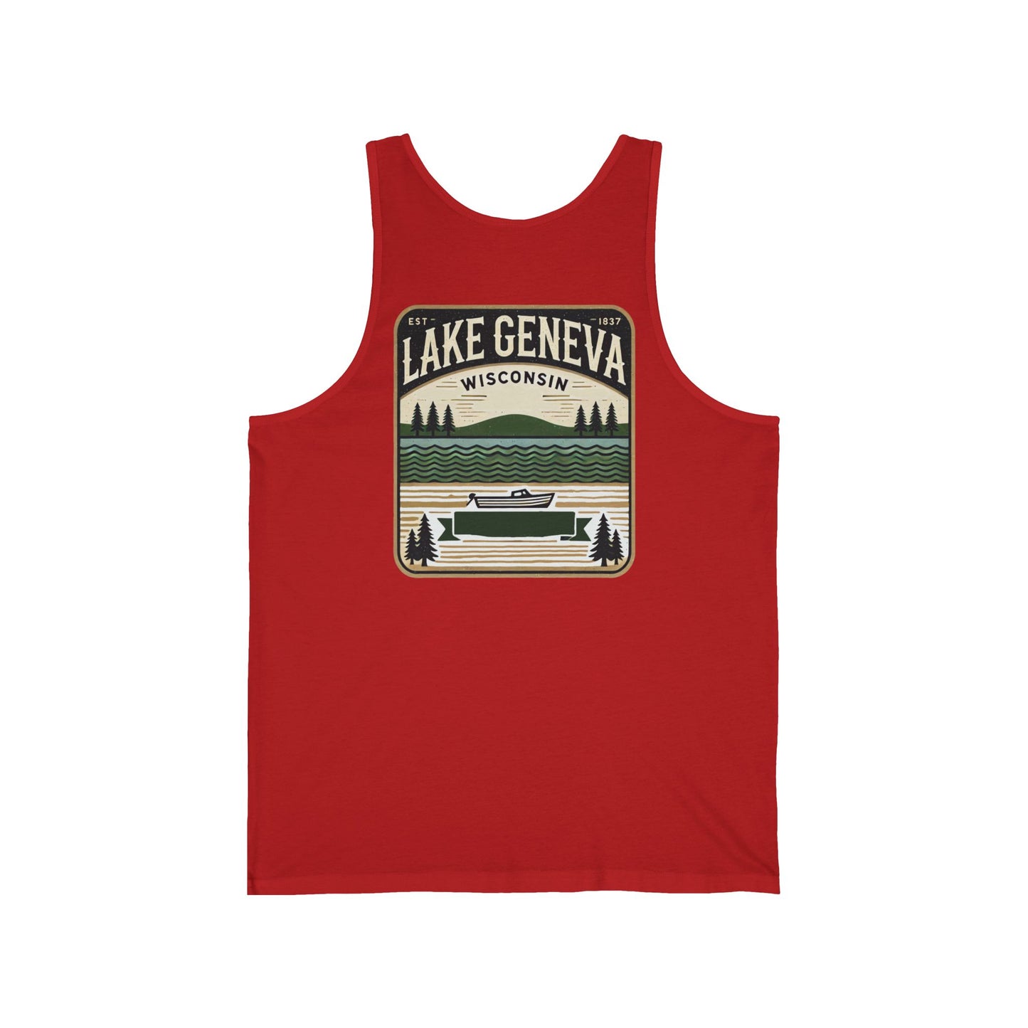 Vintage Lake Geneva Unisex Jersey Tank
