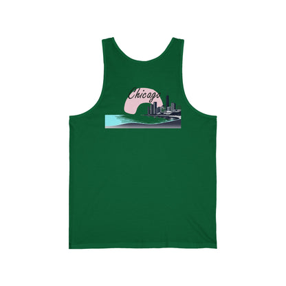 Elegant Chicago Skyline Unisex Jersey Tank