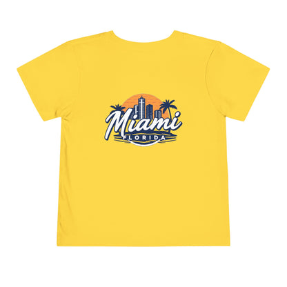 Retro Miami Unisex Toddler Short Sleeve Tee