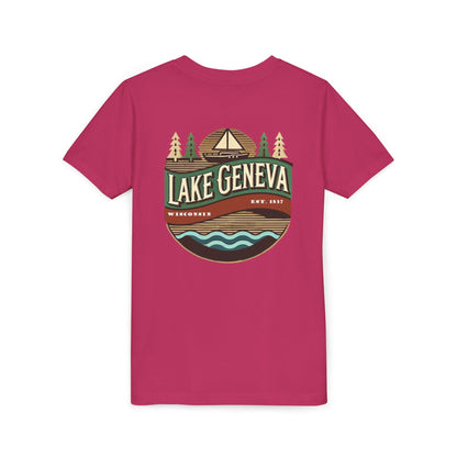 Retro Lake Geneva Unisex Youth Short Sleeve Tee