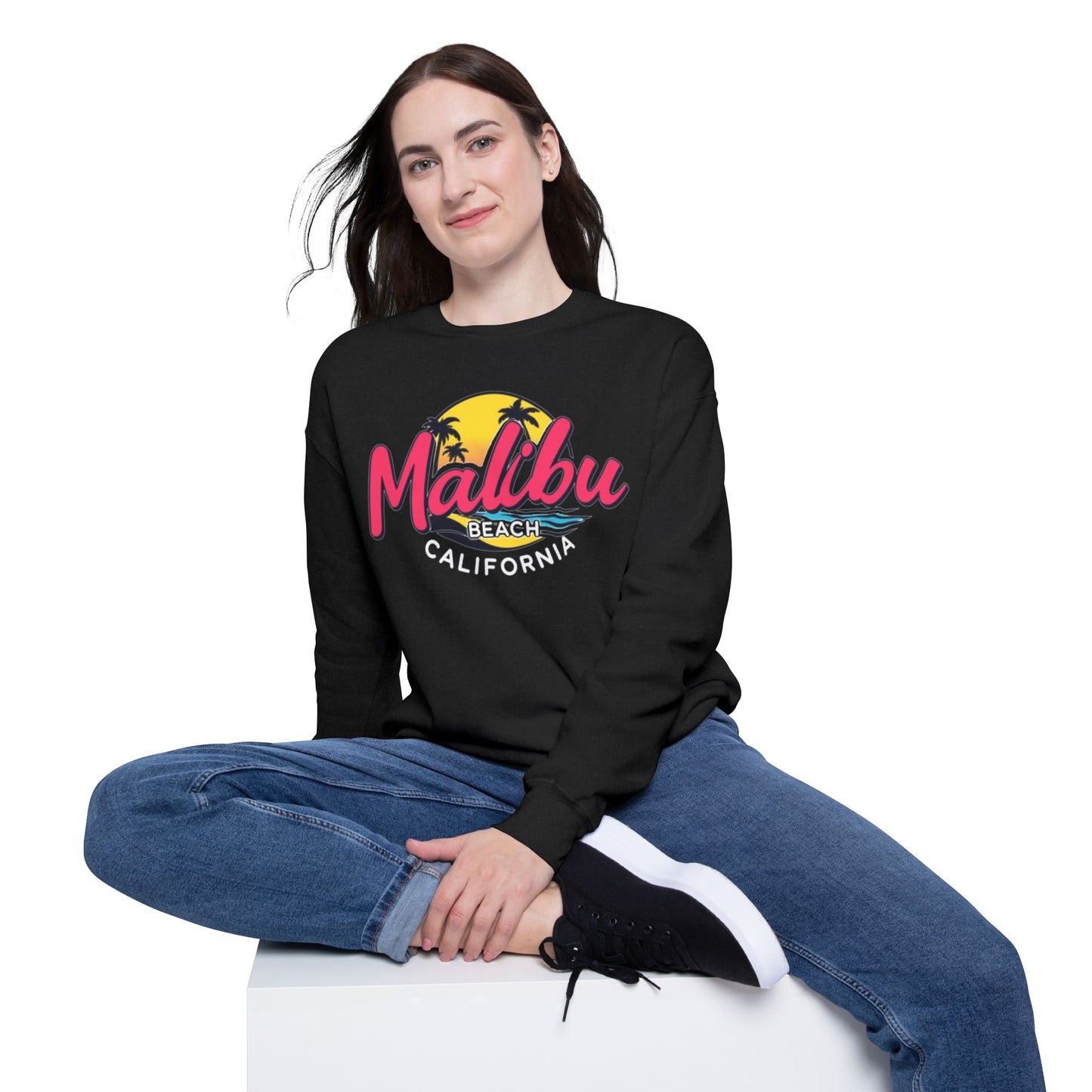 Retro Malibu Unisex Drop Shoulder Sweatshirt