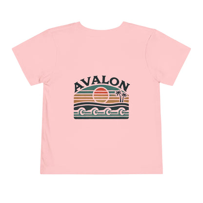 Retro Avalon Sunset Unisex Toddler Short Sleeve Tee