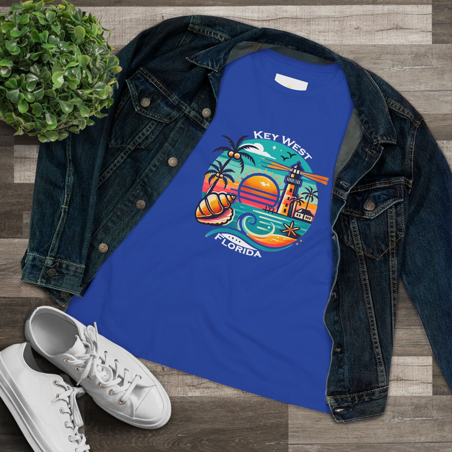 Vibrant Key West Women's Cotton Tee