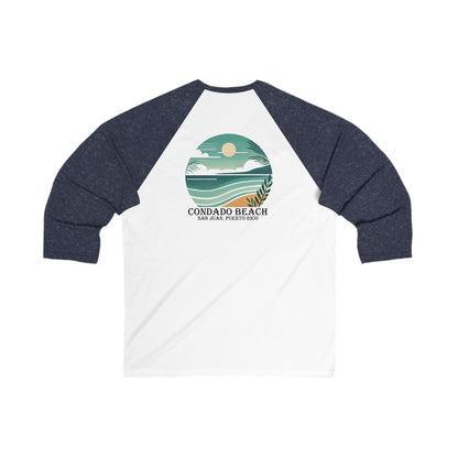 Coastal Vibes Condado Beach Men's 3/4 Sleeve Baseball Tee