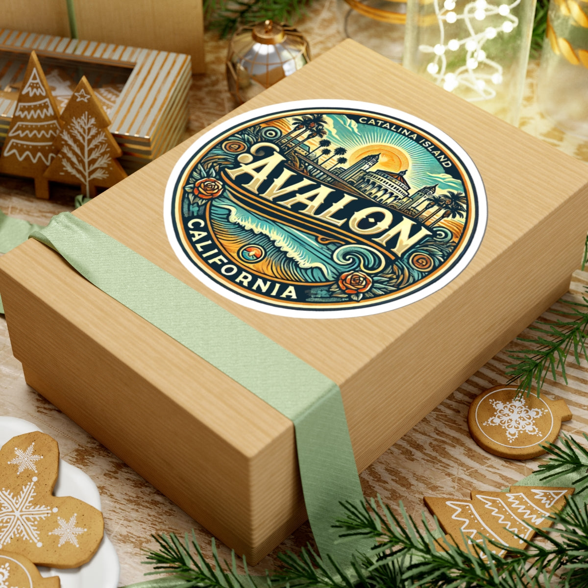Elegant Avalon Kiss-Cut Sticker