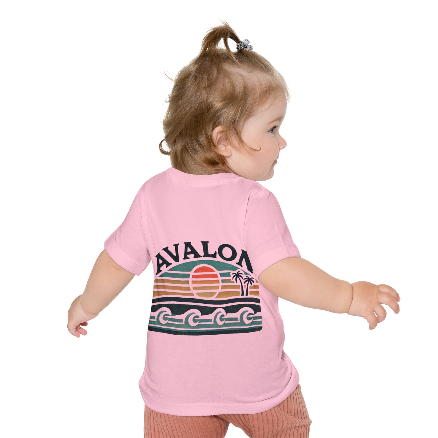 Retro Avalon Sunset Unisex Baby Short Sleeve T-Shirt