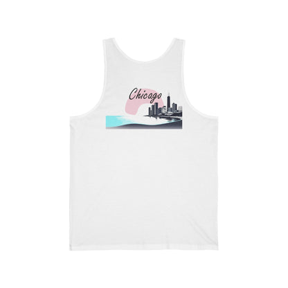 Elegant Chicago Skyline Unisex Jersey Tank