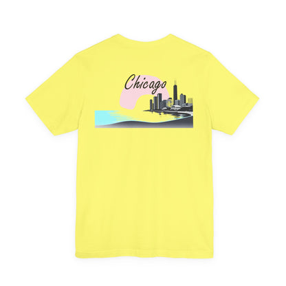 Elegant Chicago Skyline Unisex Jersey Short Sleeve Tee