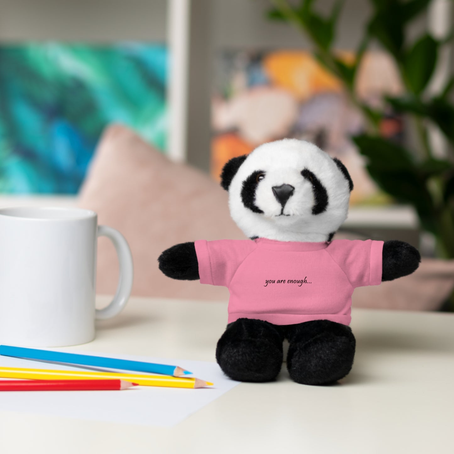 You Are Enough - Mental Health Awareness Stuffed Animals with Tee