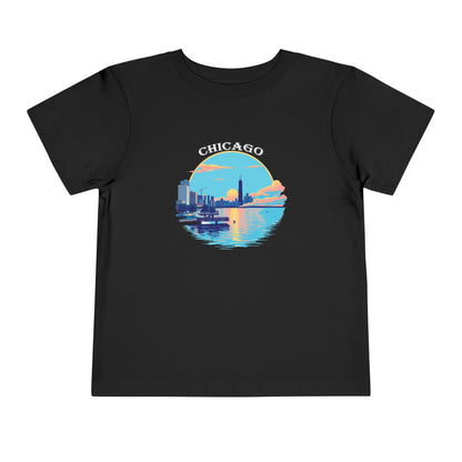 Retro Chicago Unisex Toddler Short Sleeve Tee