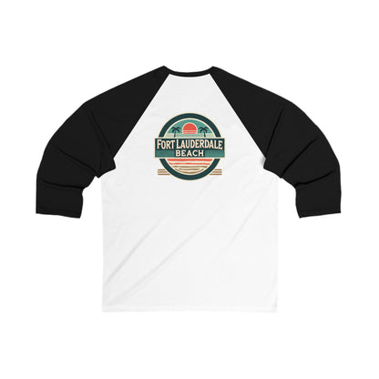Vintage Fort Lauderdale Men's 3/4 Sleeve Baseball Tee