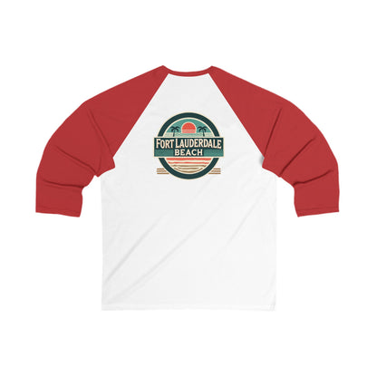 Vintage Fort Lauderdale Men's 3/4 Sleeve Baseball Tee