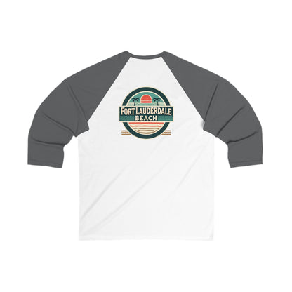 Vintage Fort Lauderdale Men's 3/4 Sleeve Baseball Tee