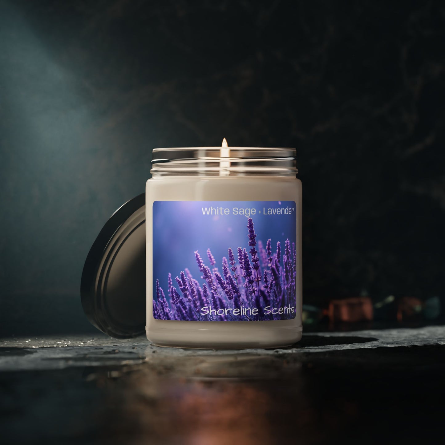 White Sage+ Lavender Scented Soy Candle