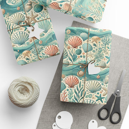 Ocean Seashells Wrapping Paper