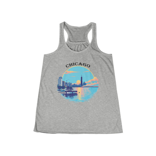 Retro Chicago Women's Flowy Racerback Tank