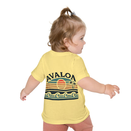Retro Avalon Sunset Unisex Baby Short Sleeve T-Shirt