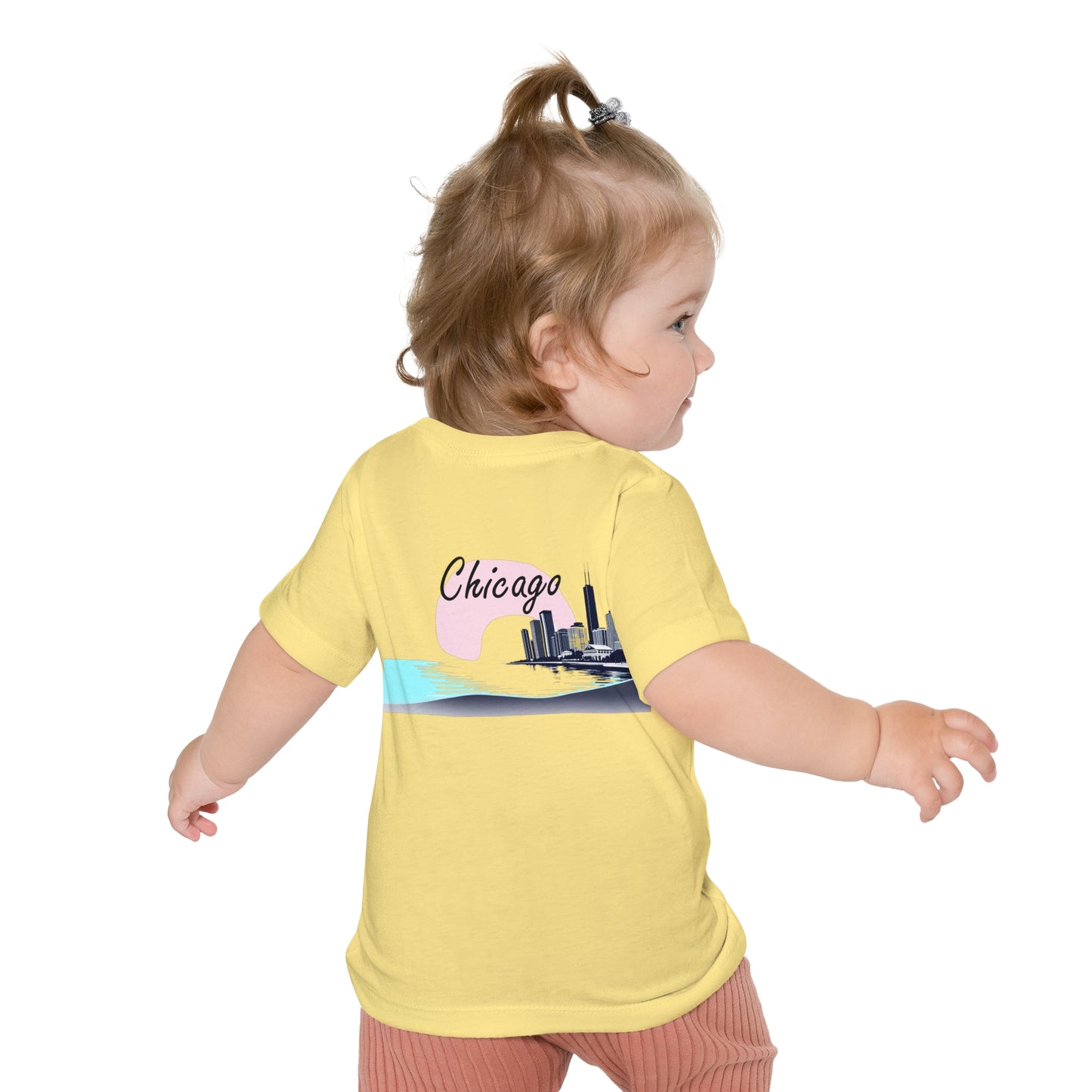 Elegant Chicago Skyline Unisex Baby Short Sleeve T-Shirt