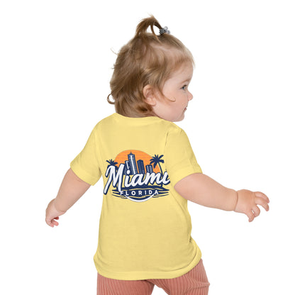 Retro Miami Unisex Baby Short Sleeve T-Shirt