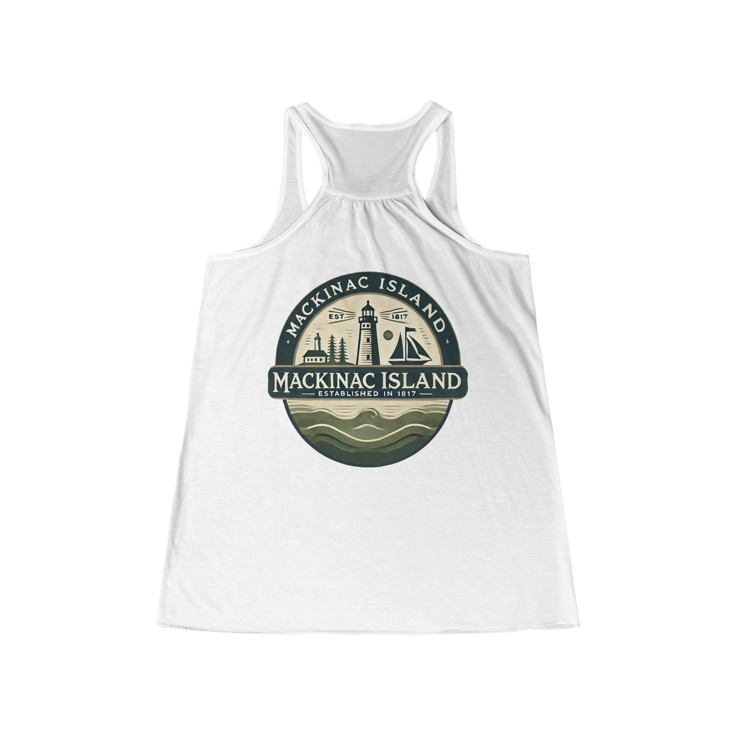 Vintage Mackinac Island Women's Flowy Racerback Tank
