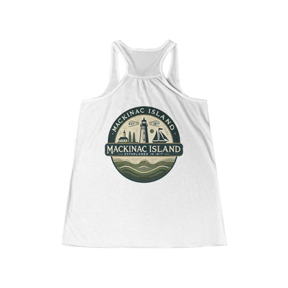 Vintage Mackinac Island Women's Flowy Racerback Tank