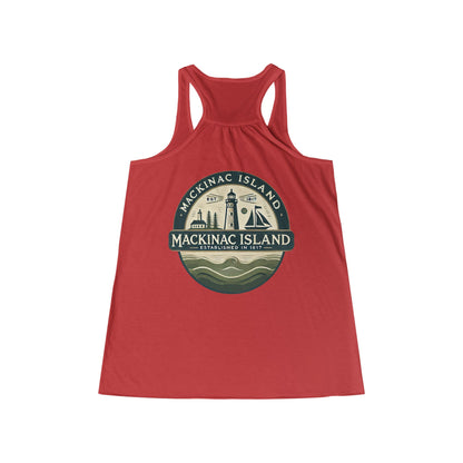 Vintage Mackinac Island Women's Flowy Racerback Tank