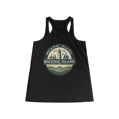 Vintage Mackinac Island Women's Flowy Racerback Tank