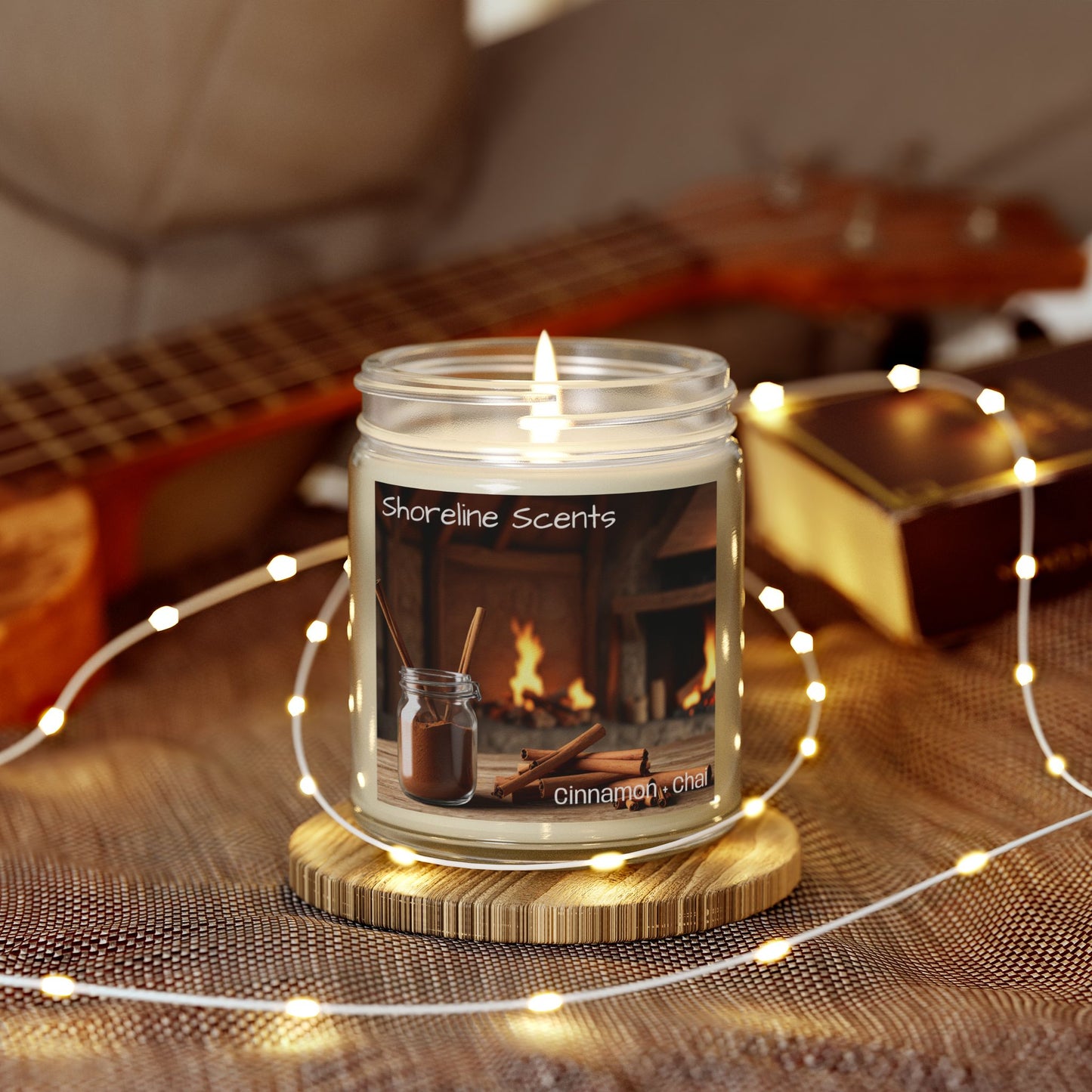 Cinnamon + Chai Scented Coconut Apricot Wax Candle