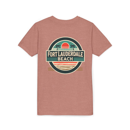 Vintage Fort Lauderdale Unisex Youth Short Sleeve Tee