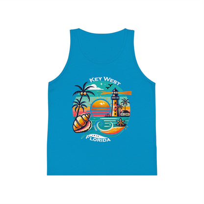 Vibrant Key West Unisex Kids Jersey Tank Top