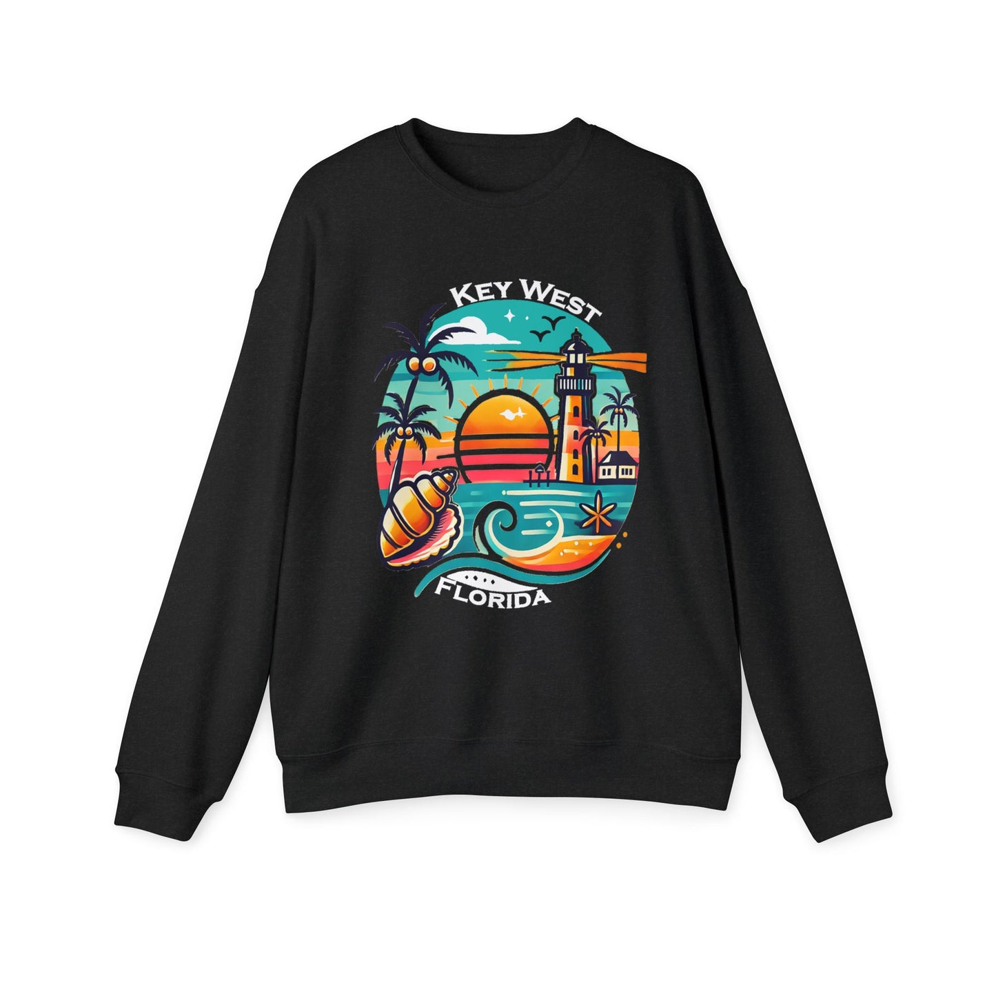 Vibrant Key West Unisex Drop Shoulder Sweatshirt