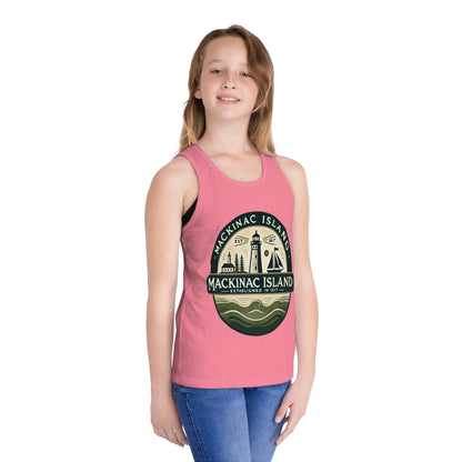 Vintage Mackinac Island Unisex Kids Jersey Tank Top