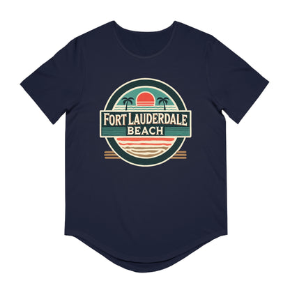 Vintage Fort Lauderdale Men's Jersey Curved Hem Tee