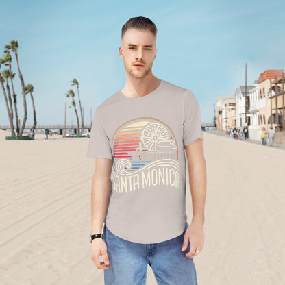 Vibrant Santa Monica Men's Jersey Curved Hem Tee