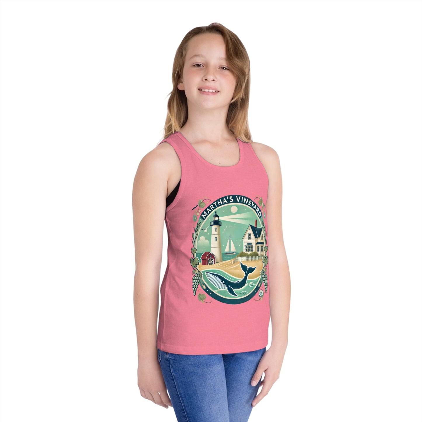 Vintage Martha's Vineyard Unisex Kids Jersey Tank Top