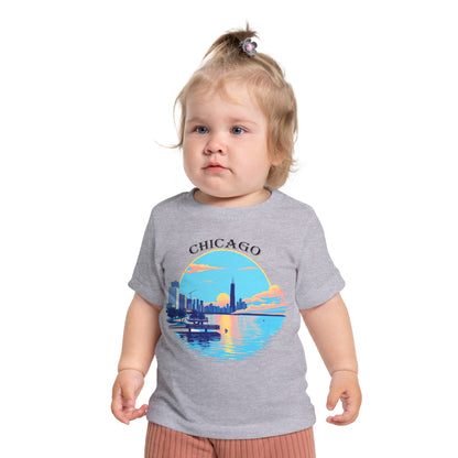 Retro Chicago Unisex Baby Short Sleeve T-Shirt