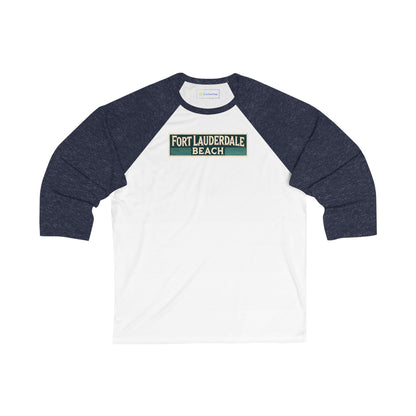 Vintage Fort Lauderdale Men's 3/4 Sleeve Baseball Tee